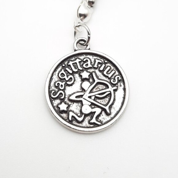 Sagittarius Optimist Zodiac Astrology Beaded Keychain Handmade Accessory - Picture 5 of 9